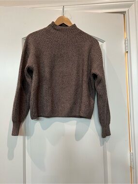 Old Navy Brown Ribbed Mock Neck Sweater